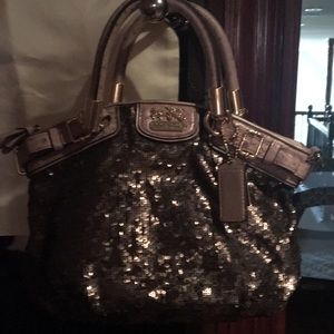 Coach Madison Sophia sequin mini satchel